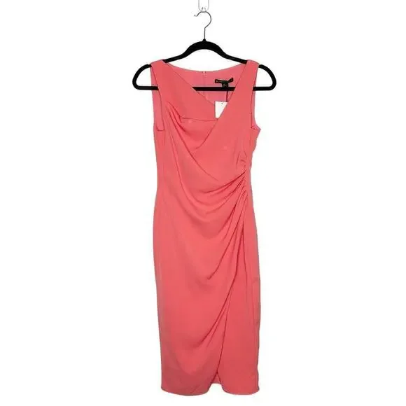 NWT Black Halo Belted Jackie O Sheath Dress Women's Salmon Size 2 NWT Black Halo Belted Jackie O Sheath Dress Women's Salmon Size 2